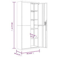 Thumbnail for Aktenschrank Anthrazit 90x40x200 cm Stahl