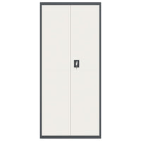 Thumbnail for Aktenschrank Anthrazit und Weiß 90x40x200 cm Stahl