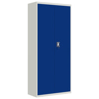 Thumbnail for Aktenschrank Hellgrau und Blau 90x40x200 cm Stahl