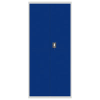 Thumbnail for Aktenschrank Hellgrau und Blau 90x40x200 cm Stahl