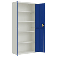Thumbnail for Aktenschrank Hellgrau und Blau 90x40x200 cm Stahl