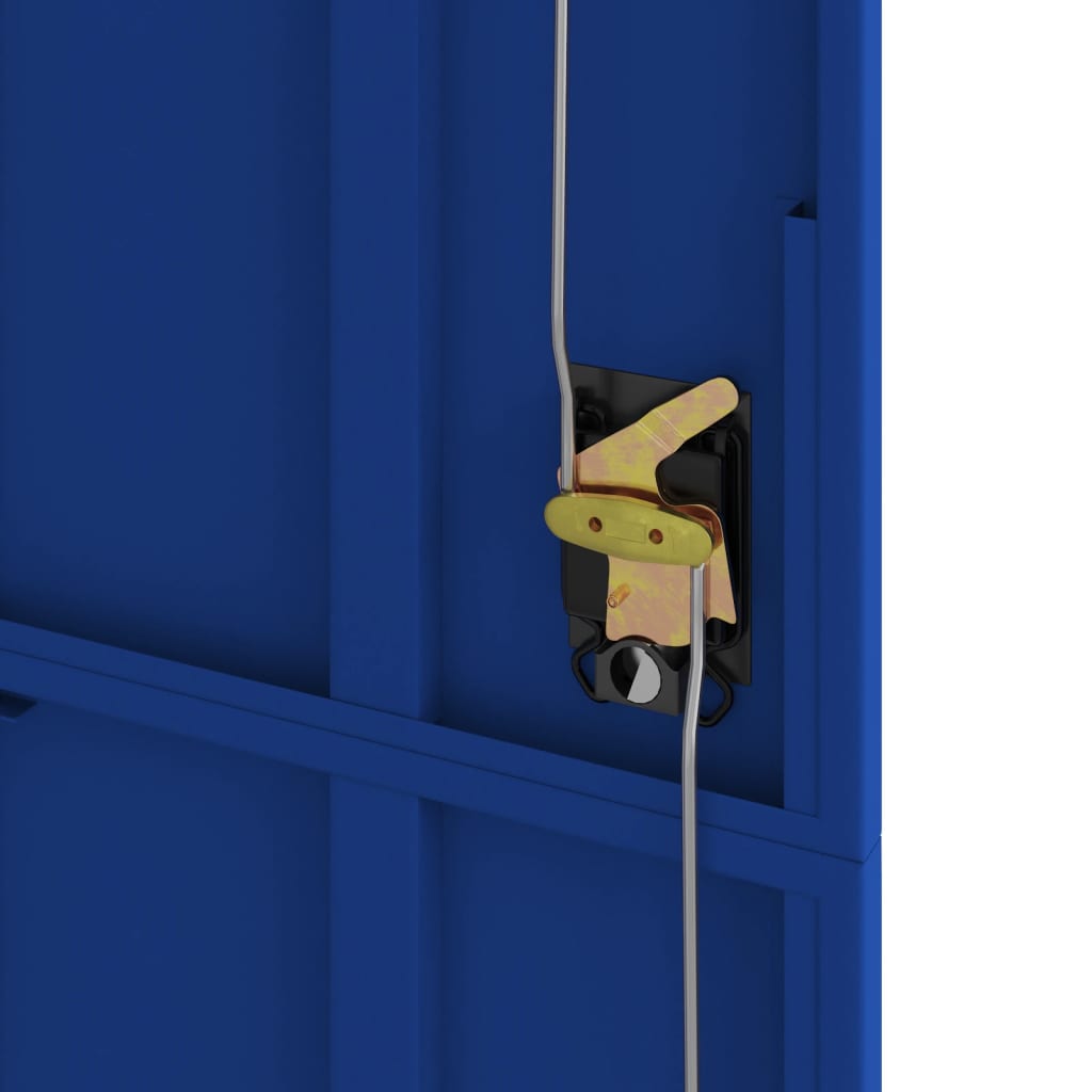 Aktenschrank Hellgrau und Blau 90x40x200 cm Stahl