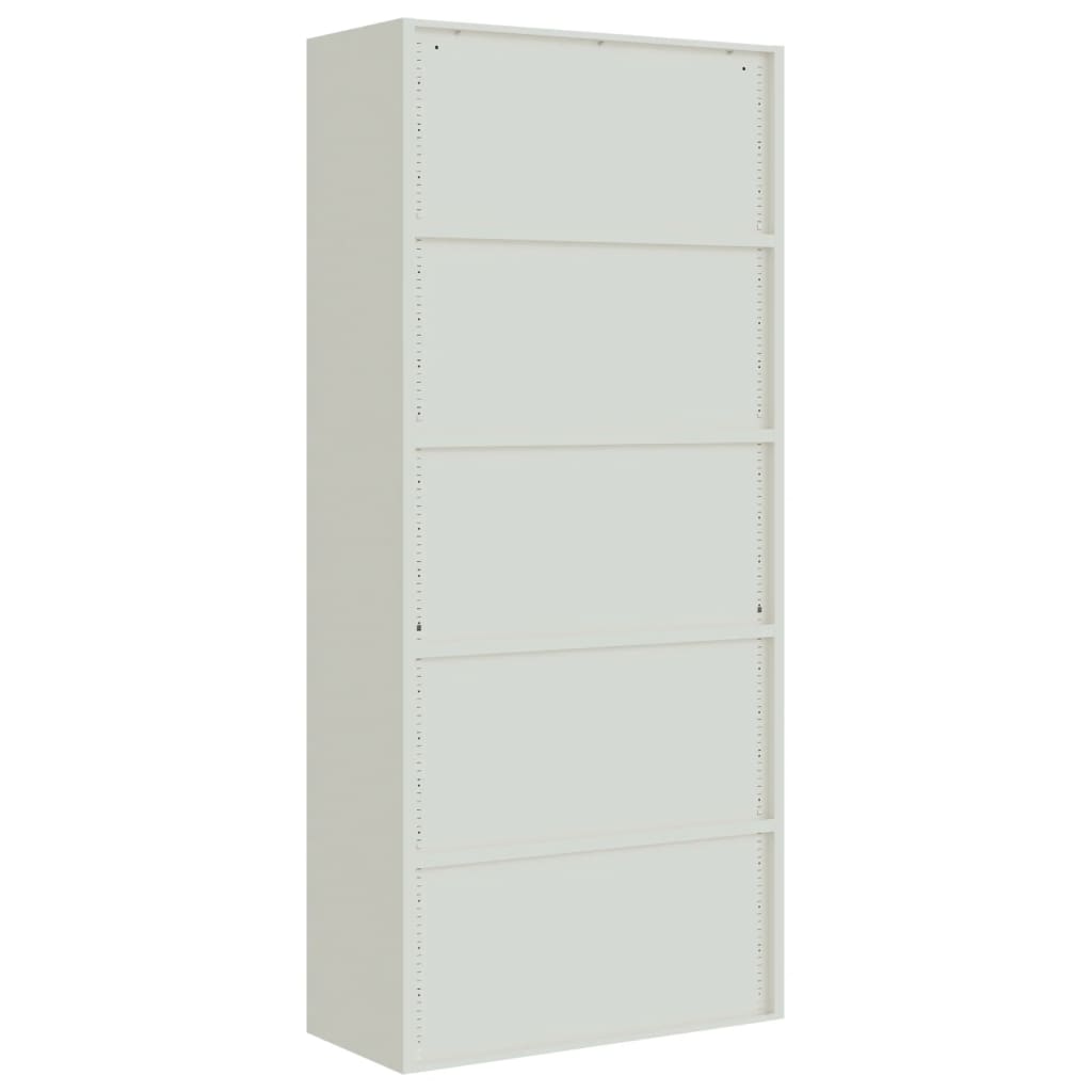 Aktenschrank Hellgrau und Dunkelgrau 90x40x200 cm Stahl