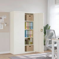 Thumbnail for Aktenschrank Weiß 105x40x180 cm Stahl