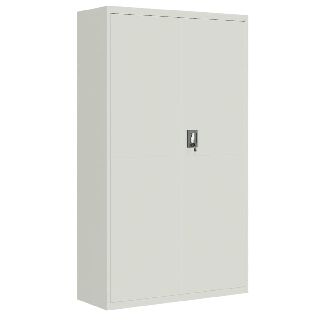Aktenschrank Hellgrau 105x40x180 cm Stahl