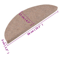 Thumbnail for Stufenmatten Selbstklebend 10 Stk. Beige 56x17x3 cm
