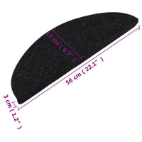Thumbnail for Stufenmatten Selbstklebend 10 Stk. Schwarz 56x17x3 cm