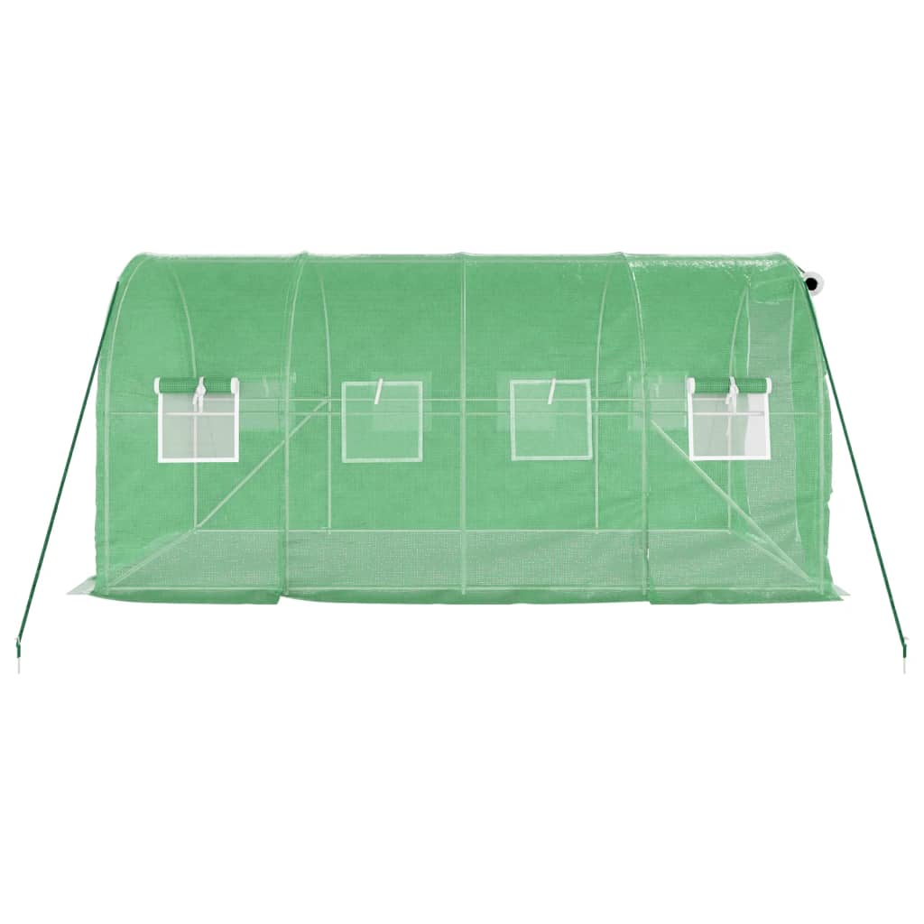 Gewächshaus mit Stahlrahmen Grün 8 m² 4x2x2 m