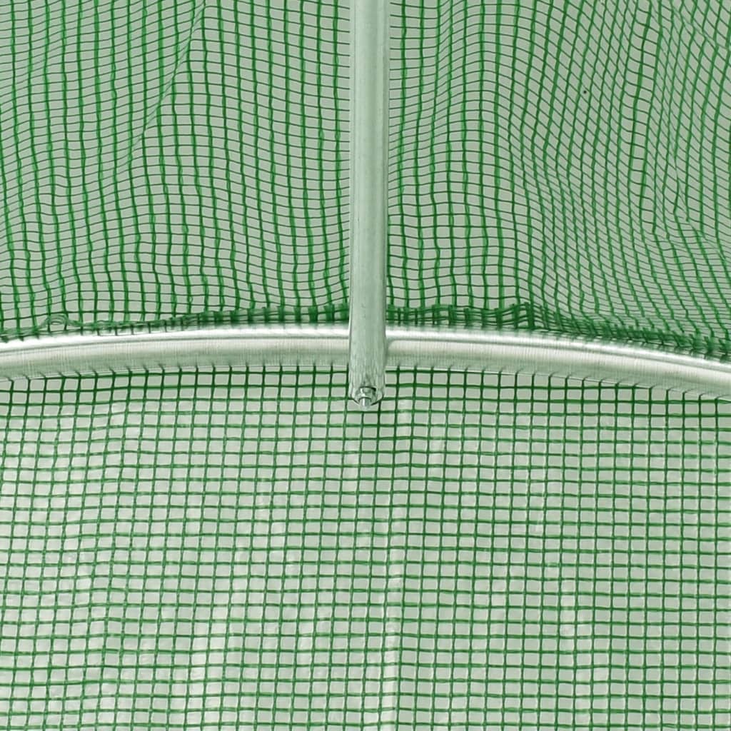 Gewächshaus mit Stahlrahmen Grün 36 m² 18x2x2 m