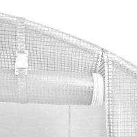 Thumbnail for Gewächshaus mit Stahlrahmen Weiß 40 m² 20x2x2 m