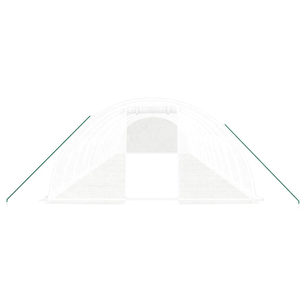 Gewächshaus mit Stahlrahmen Weiß 48 m² 12x4x2 m