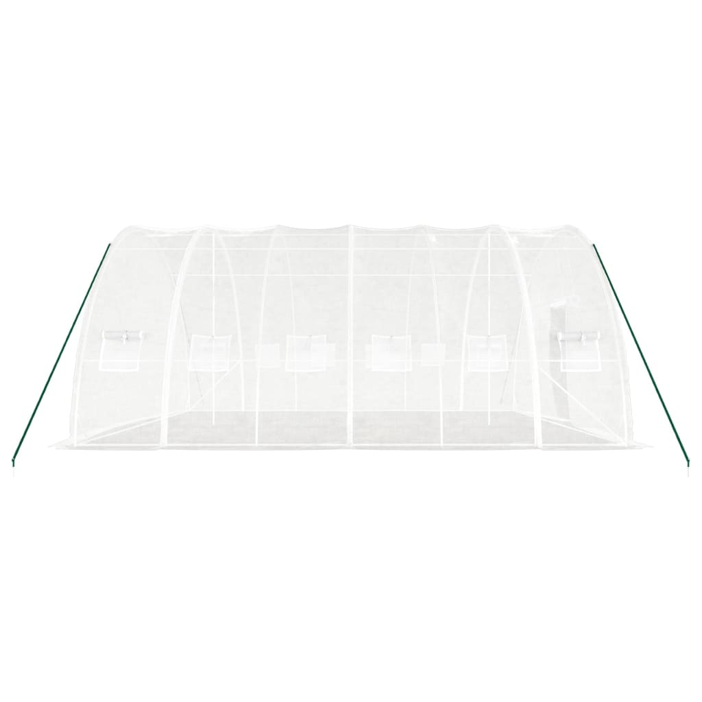 Gewächshaus mit Stahlrahmen Weiß 36 m² 6x6x2,85 m