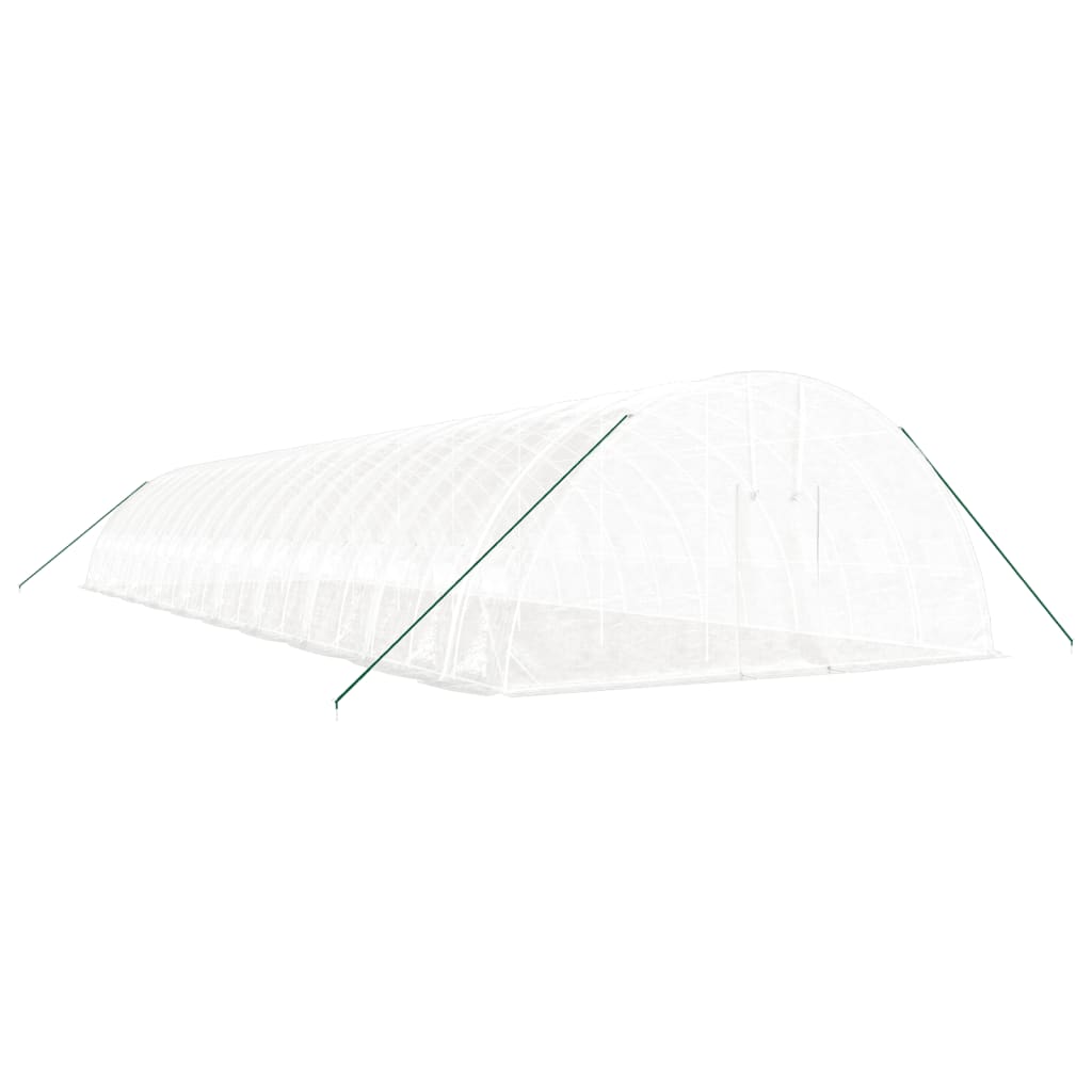 Gewächshaus mit Stahlrahmen Weiß 120 m² 20x6x2,85 m