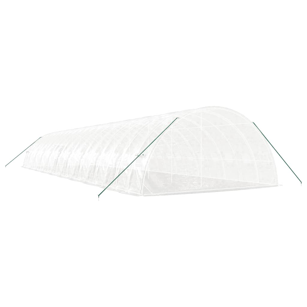 Gewächshaus mit Stahlrahmen Weiß 120 m² 20x6x2,85 m