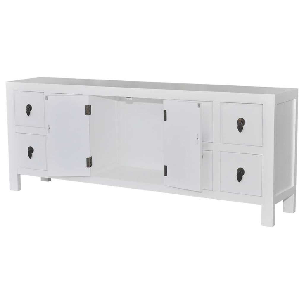 TV-Schrank Weiß 110x24x48 cm Holzwerkstoff
