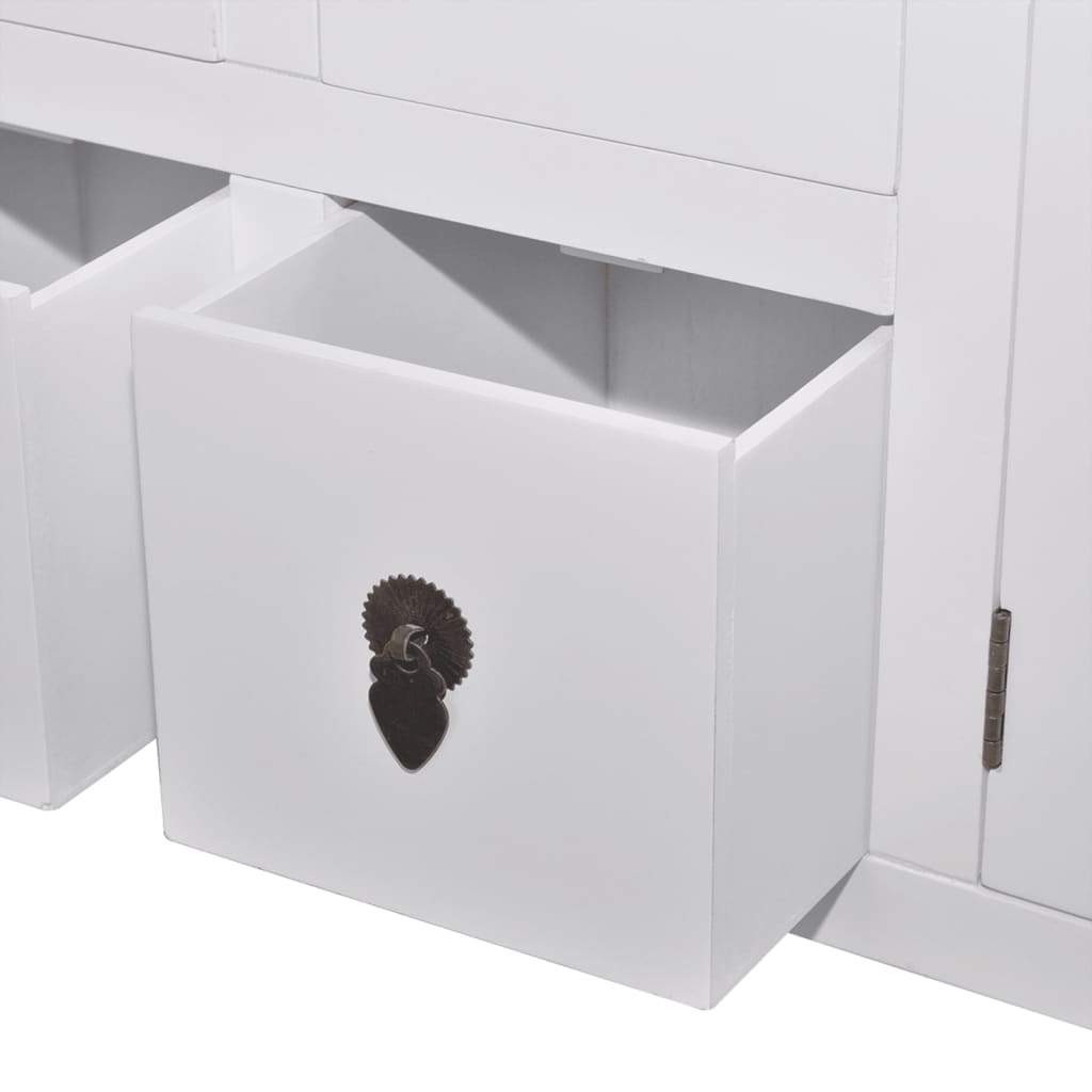 TV-Schrank Weiß 110x24x48 cm Holzwerkstoff