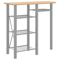 Thumbnail for 3-tlg. Bar-Set Grau und Braun Holzwerkstoff und Eisen