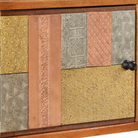 Thumbnail for TV-Schrank mit Türen 112x30x40 cm Massivholz Akazie und Metall