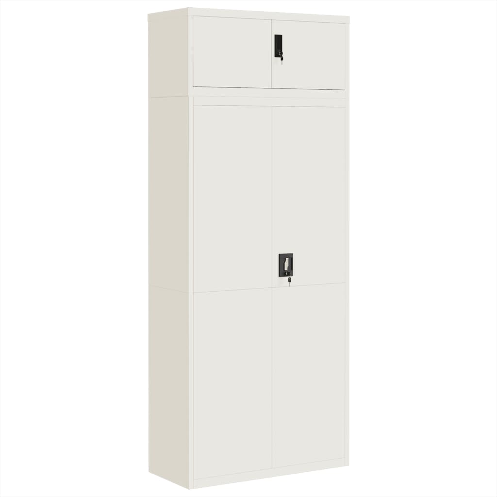 Aktenschrank Weiß 90x40x220 cm Stahl