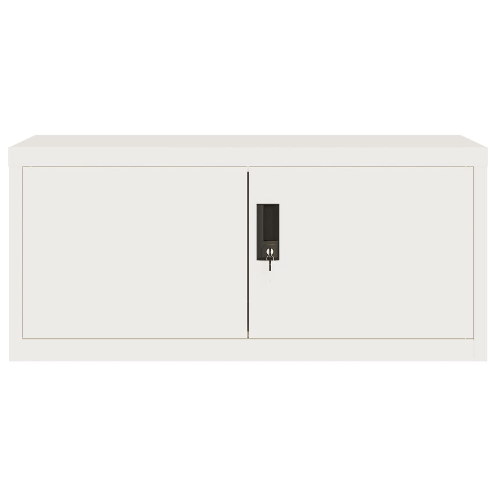 Aktenschrank Weiß 90x40x220 cm Stahl