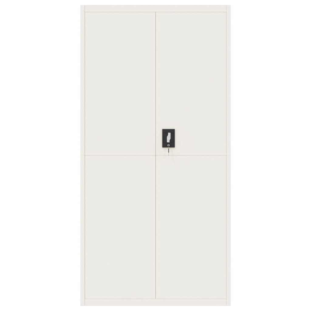 Aktenschrank Weiß 90x40x220 cm Stahl