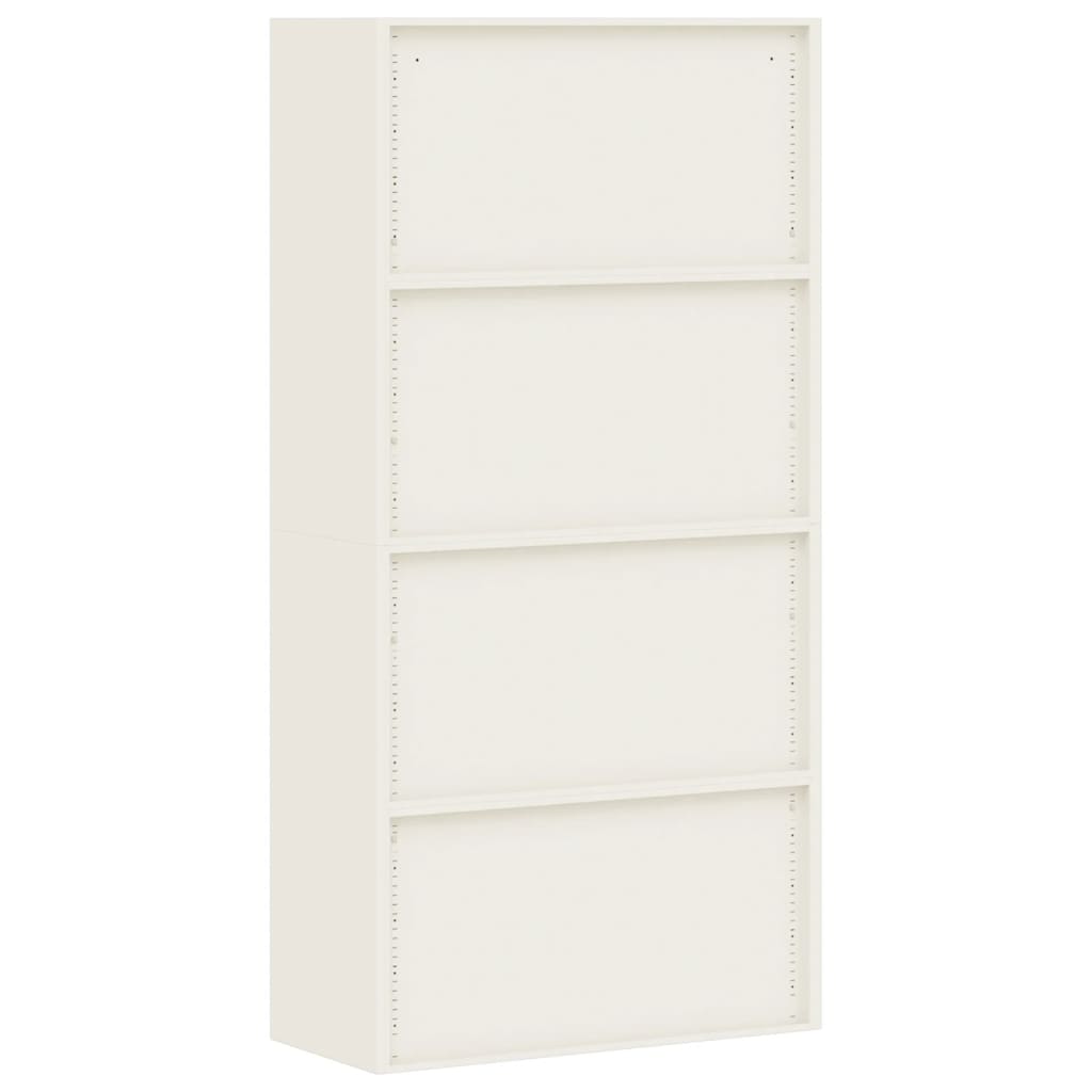 Aktenschrank Weiß 90x40x220 cm Stahl