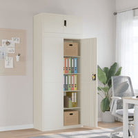 Thumbnail for Aktenschrank Weiß 90x40x220 cm Stahl