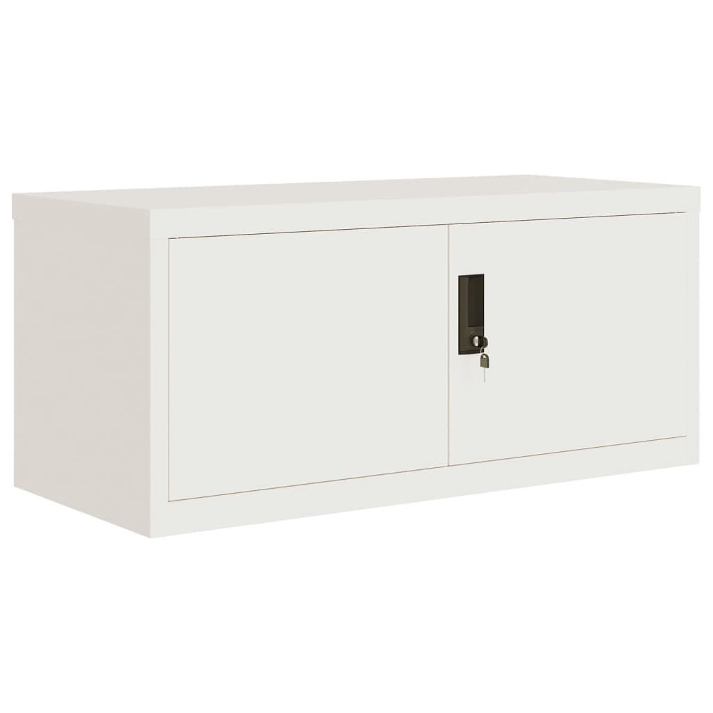 Aktenschrank Weiß 90x40x240 cm Stahl
