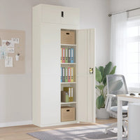 Thumbnail for Aktenschrank Weiß 90x40x240 cm Stahl