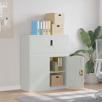 Thumbnail for Aktenschrank Hellgrau 90x40x110 cm Stahl