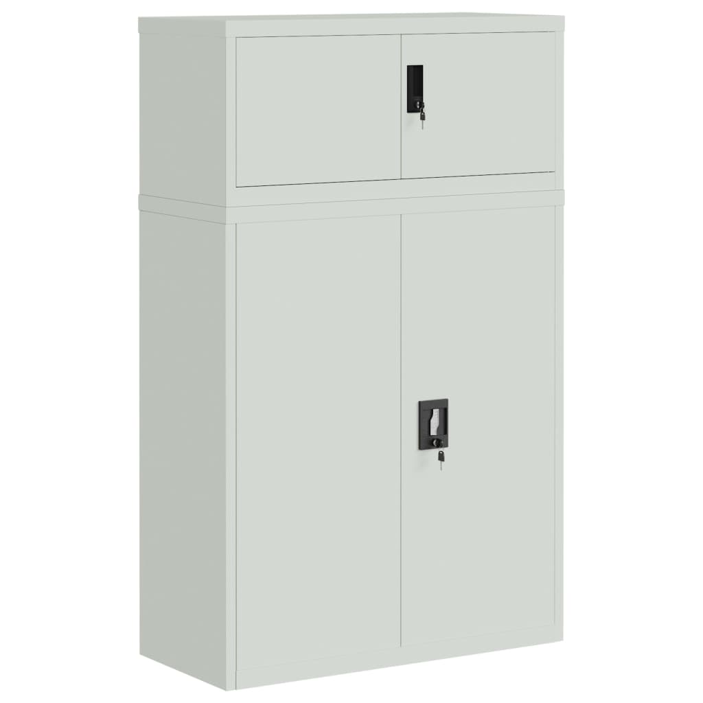 Aktenschrank Hellgrau 90x40x145 cm Stahl