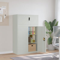 Thumbnail for Aktenschrank Hellgrau 90x40x145 cm Stahl