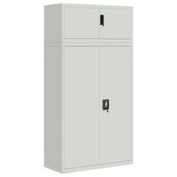 Thumbnail for Aktenschrank Hellgrau 90x40x180 cm Stahl