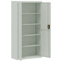 Thumbnail for Aktenschrank Hellgrau 90x40x220 cm Stahl