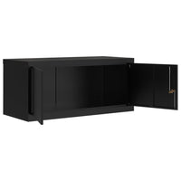 Thumbnail for Aktenschrank Schwarz 90x40x110 cm Stahl