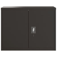 Thumbnail for Aktenschrank Schwarz 90x40x110 cm Stahl