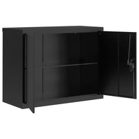 Thumbnail for Aktenschrank Schwarz 90x40x110 cm Stahl