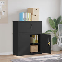 Thumbnail for Aktenschrank Schwarz 90x40x110 cm Stahl