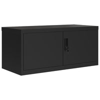 Thumbnail for Aktenschrank Schwarz 90x40x130 cm Stahl