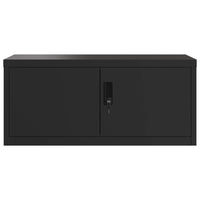 Thumbnail for Aktenschrank Schwarz 90x40x130 cm Stahl