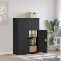 Thumbnail for Aktenschrank Schwarz 90x40x130 cm Stahl