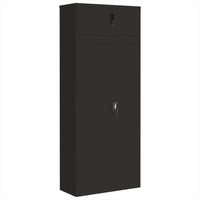 Thumbnail for Aktenschrank Schwarz 90x40x220 cm Stahl