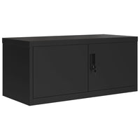 Thumbnail for Aktenschrank Schwarz 90x40x220 cm Stahl
