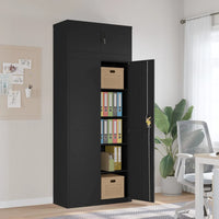 Thumbnail for Aktenschrank Schwarz 90x40x220 cm Stahl