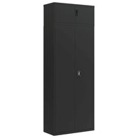 Thumbnail for Aktenschrank Schwarz 90x40x240 cm Stahl