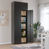 Thumbnail for Aktenschrank Schwarz 90x40x240 cm Stahl