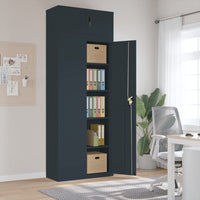 Thumbnail for Aktenschrank Anthrazit 90x40x240 cm Stahl