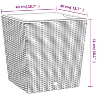 Thumbnail for Pflanzkübel mit herausnehmbaren Einsatz Braun 37/64 L PP-Rattan