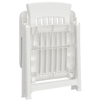 Thumbnail for Gartenstühle 2 Stk. Verstellbar Weiß PP