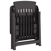 Thumbnail for Gartenstühle 2 Stk. Verstellbar Anthrazit PP